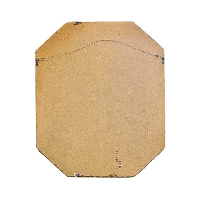 Mid 20th Century Vintage Octagonal Faux Bamboo Mirror in Tortoiseshell Finish For Sale - Image 5 of 5