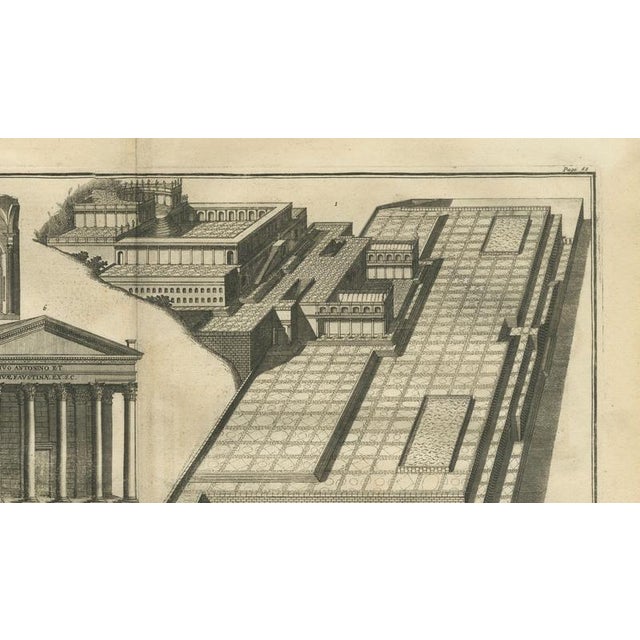 After Montfaucon, Antique Roman Temple Architecture & Archaeological Plan, 1721, Engraving For Sale - Image 6 of 10