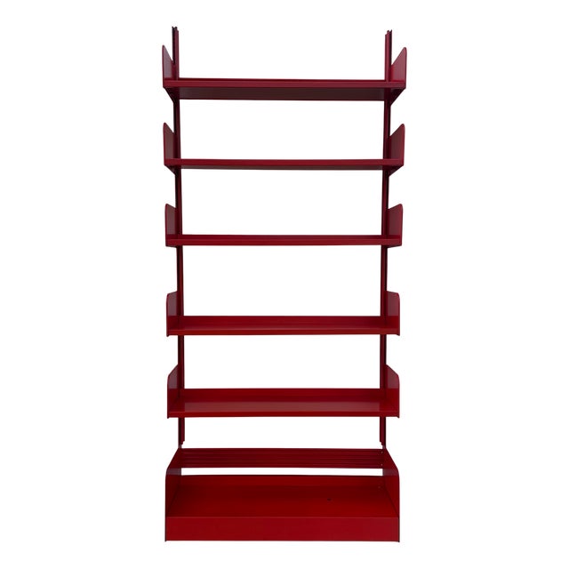 Lips Vago Orange Bookcase, 1968 For Sale