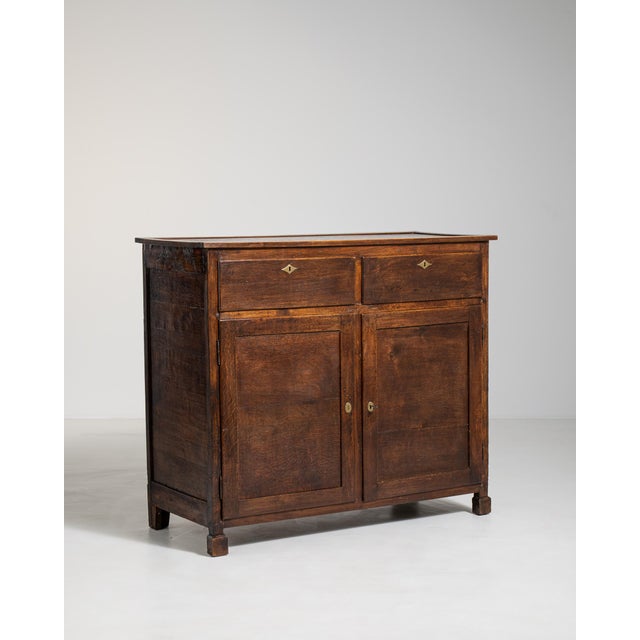 Oak Buffet in Original Patina, Antique, France, Circa 1860 For Sale - Image 9 of 15