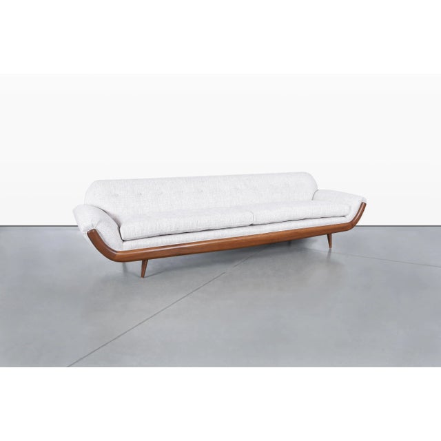 1960s Mid-Century Modern Walnut “Gondola” Sofa After Adrian Pearsall, 1960s For Sale - Image 5 of 12