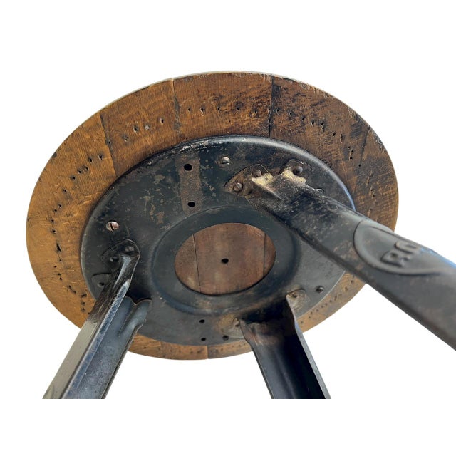 Industrial Factory Workshop Stool from Rowac, 1920s For Sale - Image 10 of 14