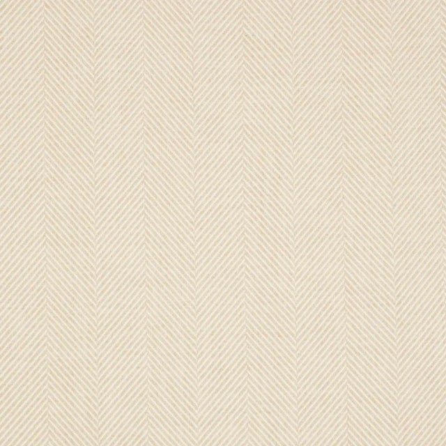 Schumacher Milo Wool Herringbone Fabric in Natural For Sale