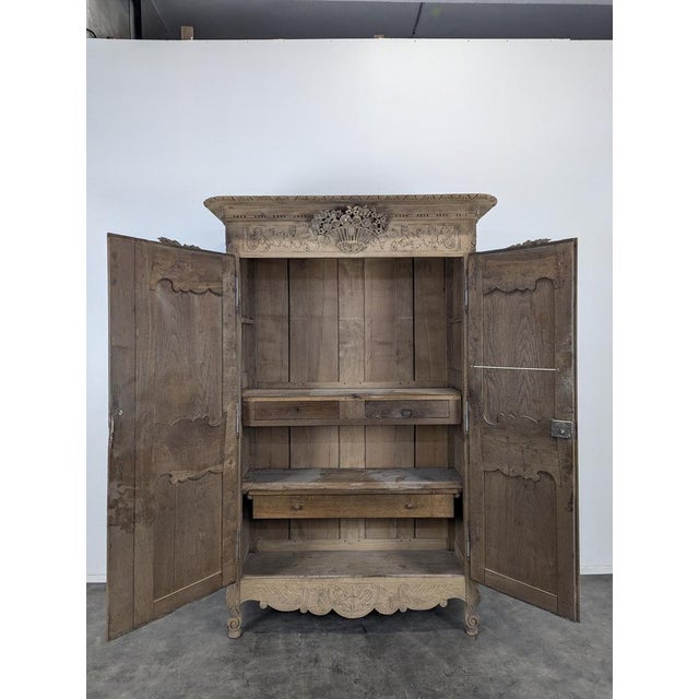Large Vintage Stripped Norman Wardrobe For Sale - Image 3 of 12