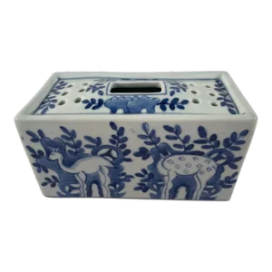 Antique Dutch Delft Faience Flower Brick Vase