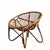 A low armchair for the living room or outdoor use featuring sturdy, hot-bent bamboo canes and crossed legs, a wide, shell-...