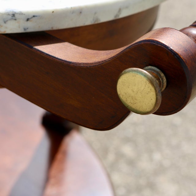 1980s Vintage Marble Top Rolling Bar Cart by Pulaski For Sale - Image 5 of 15