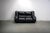 Italian Space Age Black Leather 2-Seater Sofa, 1985 For Sale - Image 3 of 14