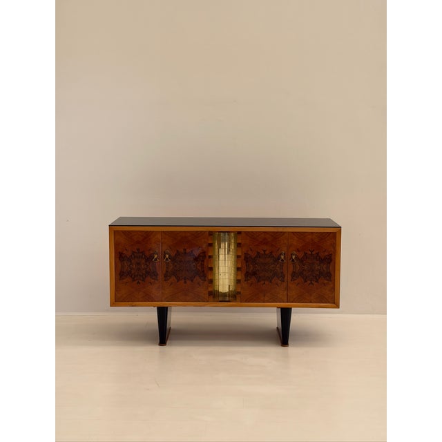 1940s Art Deco Style Sideboard in Walnut Burl, 1940s For Sale - Image 5 of 18