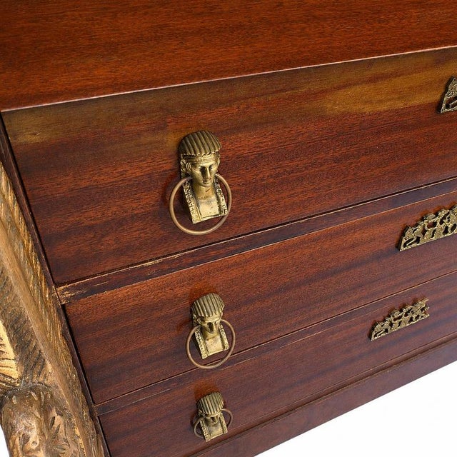 Empire Chest of Drawers with Ancient Egypt Decor For Sale - Image 3 of 9