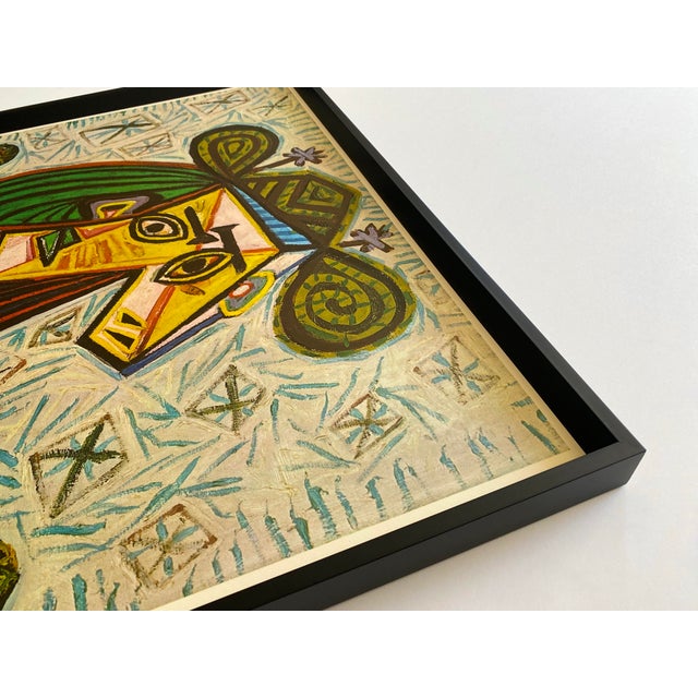 Pablo Picasso Vintage 1968 Mid Century Danish Modern Lithograph Print Framed Cubist Exhibition Poster " Femme Assise Dans Un Fauteuil " 1941 For Sale - Image 13 of 18