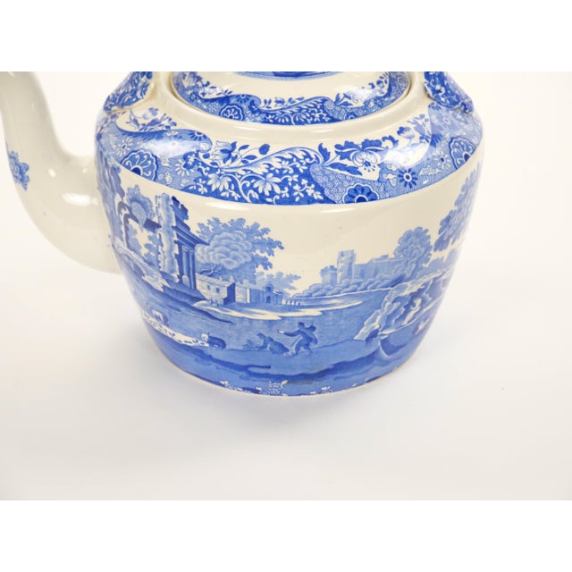 Blue Oversized Italian Blue and White Porcelain Tea or Coffee Pot For Sale - Image 8 of 14