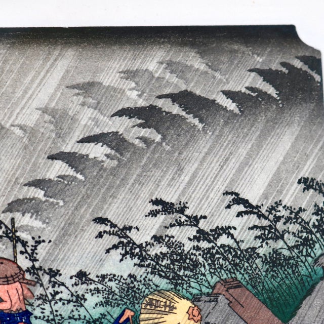 Vintage Utagawa Hiroshige 45th Station: Shōno Woodblock Reproduction by Uchida Art For Sale In Cincinnati - Image 6 of 9
