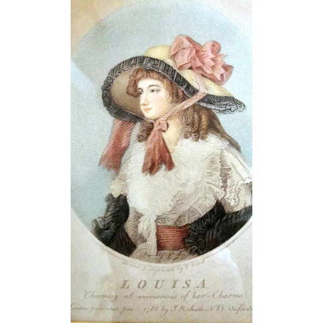 Antique English Portrait Color Prints, Framed - Set of 2 For Sale - Image 4 of 13