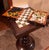 Vintage Argentine Marble & Wood Chess Game Table With Storage Drawers and Original Marble Pieces For Sale - Image 4 of 12