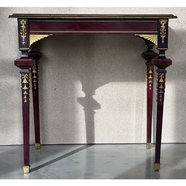 Late 19th Empire Style Rectangular Coffee or Side Table in François Linke Style For Sale - Image 4 of 11
