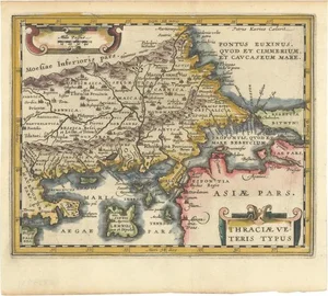 Map of Northeastern Greece and Northwestern Turkey, 1661