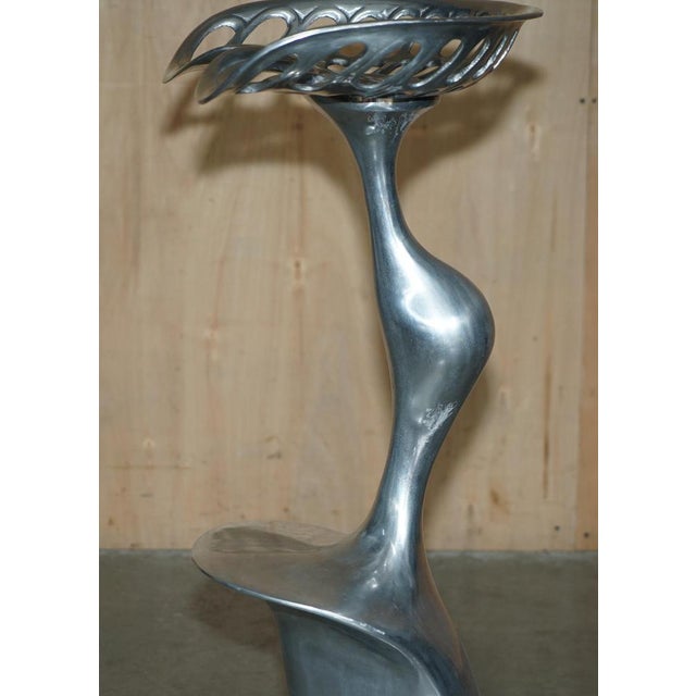 Space Age Mercury High Kitchen Bar Stools in Aluminium by Philip Watts, Set of 4 For Sale - Image 18 of 18