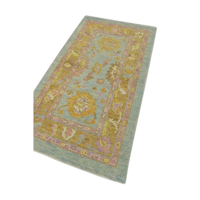 Early 21st Century Modern Turkish Oushak Rug 2'10" x 5' For Sale - Image 5 of 6
