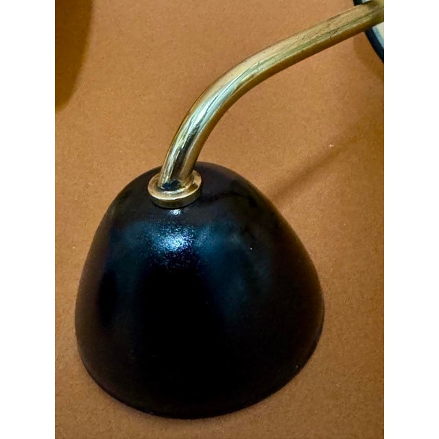 Black Wall Lights in the style of Jean Royere, 1950s, Set of 3 For Sale - Image 8 of 10