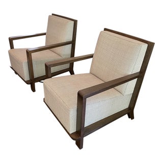Pair Custom Jean Royère Arm Chairs For Sale