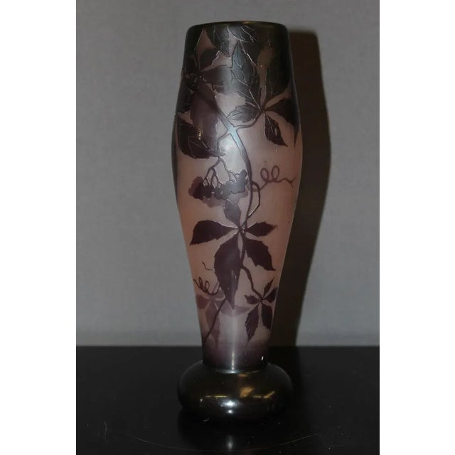 Art Nouveau Vase with Vine Decoration by Gauthier For Sale - Image 11 of 11