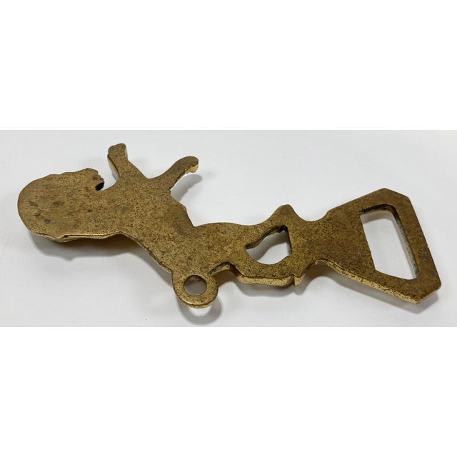 Vintage Regal Brass Lion Motif Bottle Opener For Sale - Image 4 of 5