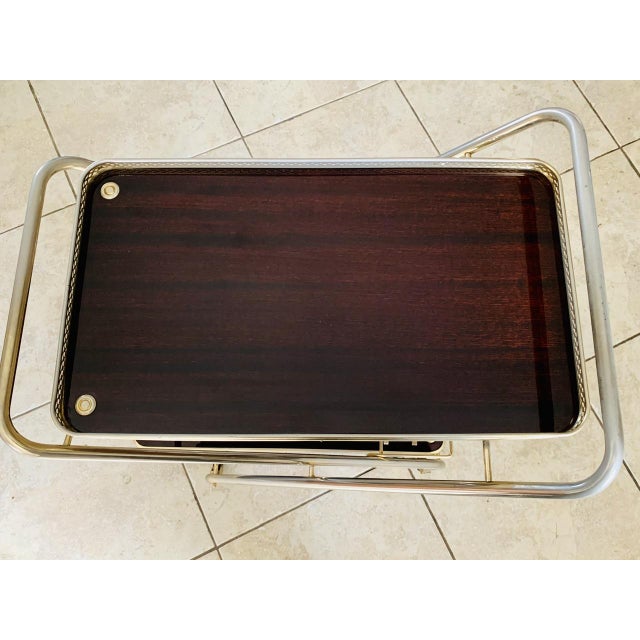 Vintage Bar Cart with Wheels, 1960s For Sale - Image 4 of 18