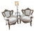 Late 20th Century Pair of Ornate Rococo Revival Gilt Carved Armchairs Down Filled For Sale