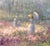 Wood Mid-Century Impressionist Garden Landscape Oil Painting Signed Marion Rice For Sale - Image 7 of 12