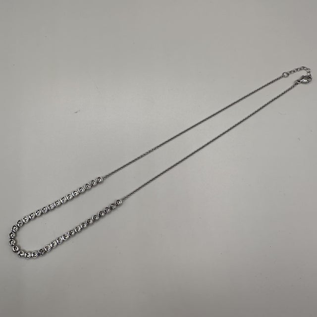 Metal Natural Diamond Cluster Necklace in 10kt White Gold – 1ctw Diamonds, 16-17", New For Sale - Image 7 of 8