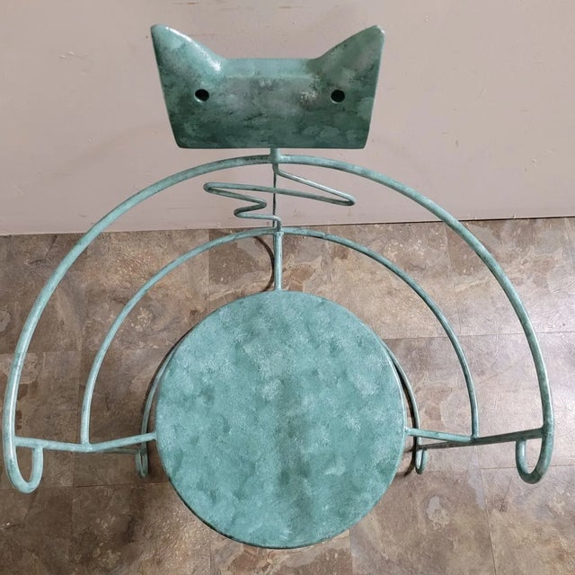 Rare Postmodern Stéphane Rondel “Cat Chair,” 1980s, Metal For Sale - Image 9 of 12