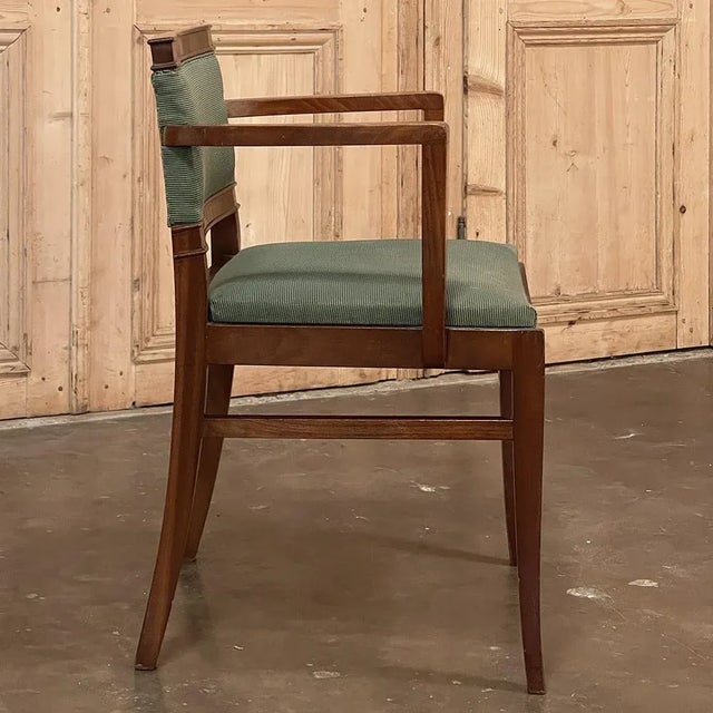 Mid-Century Mahogany Armchair by De Coene For Sale - Image 4 of 13