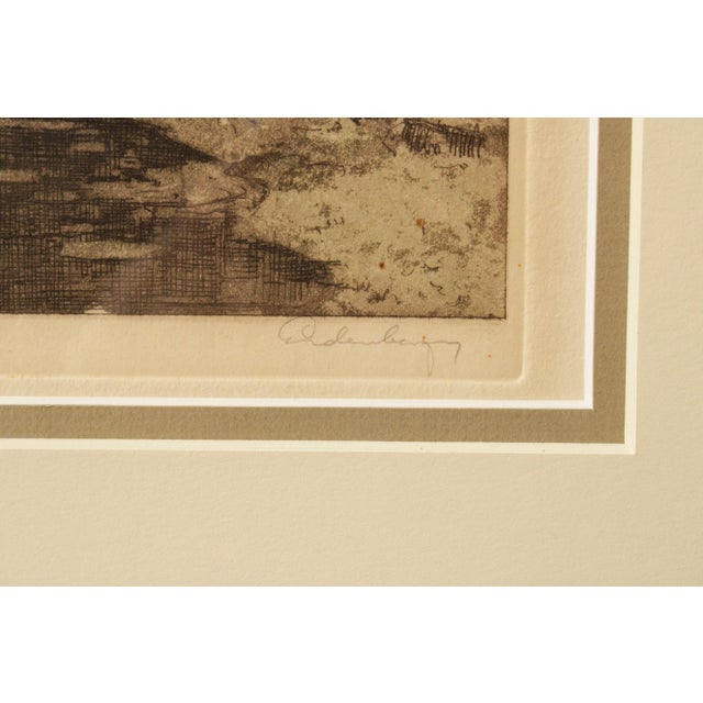 Brown Josef Eidenberger (Austrian, 1899-1991), European Village Etching For Sale - Image 8 of 13
