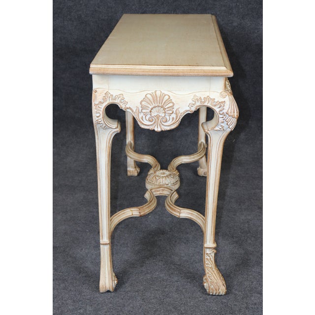 Louis XV Style Distressed Painted Console Table For Sale In Philadelphia - Image 6 of 14