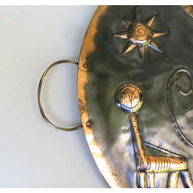 Wall Decoration in Copper & Brass, 1960s For Sale - Image 6 of 18