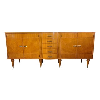 1940s French Art Deco ''Sunburst'' Sideboard or Credenzas For Sale