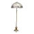 Miller Slag Brass & Iron Floor Lamp For Sale