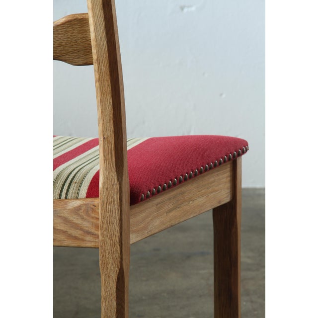 Brutalist Danish Oak Ladderback Dining Chairs in the style of Kjærnulf, 1960s, Set of 6 For Sale - Image 9 of 18