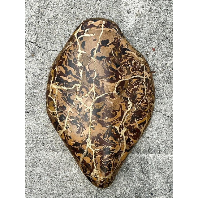 Vintage Italian Scagliola Pigmented Plaster Turtle Shell For Sale In West Palm - Image 6 of 12