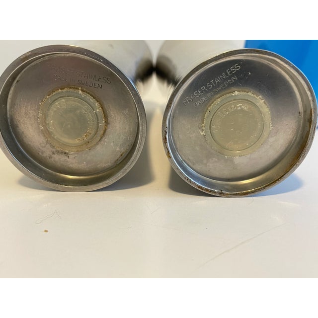 1960s Swedish Modern Salt & Pepper Shakers Set- a Pair For Sale - Image 4 of 5