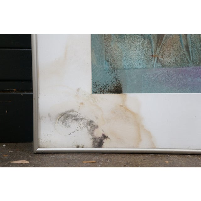 Tom Anderson Modern Mixed Media Abstract Expressionist Art 40" For Sale - Image 6 of 14