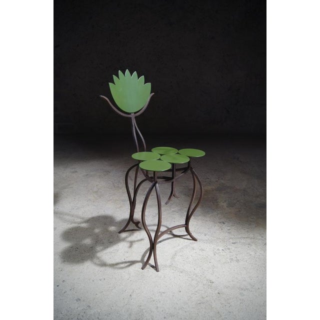 Chair for the Garden of Water Lily in Steel by Frederic Gaillard. Dimensions: W 45 x D 40 x H 90 cm (Seat height: 45 cm)....