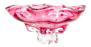 Vintage Murano Glass Cranberry Center Piece