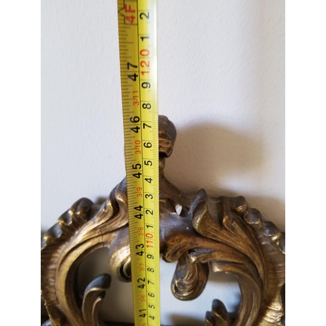 Early 20th Century Antique Carved Gilt Rococò Style Wall Mirror For Sale - Image 5 of 6