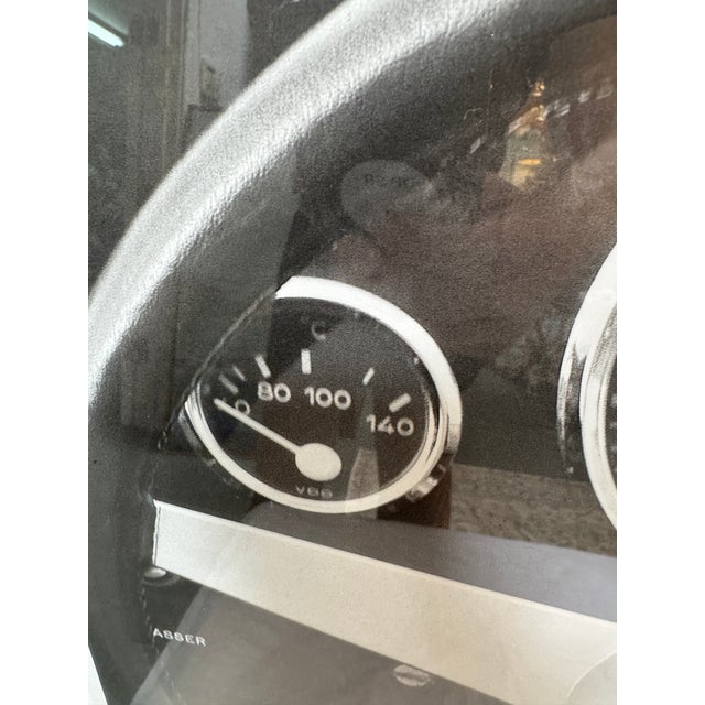 Glass Brookpace Lascelles 1959 Porsche Steering Wheel, Framed For Sale - Image 7 of 12