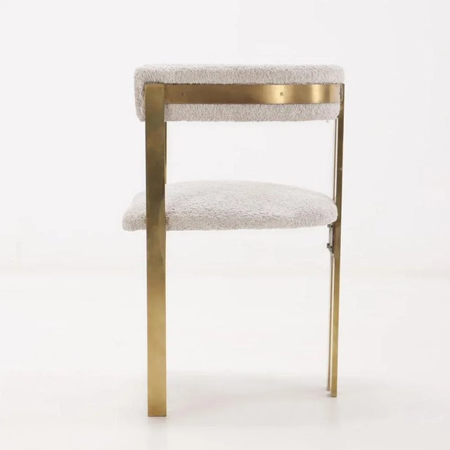 Mid-Century Modern A Rare Set of Brass and Iron Chairs Attributed to Afra and Tobia Scarpa 1960. For Sale - Image 3 of 6