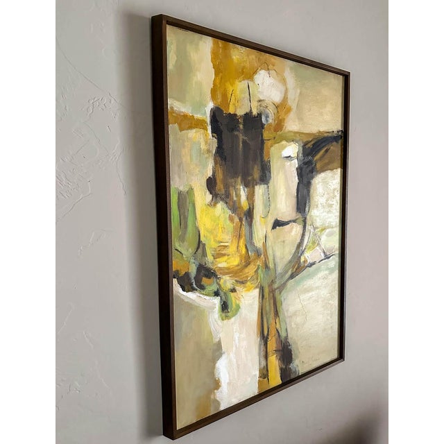 Mid-Century Modern Original Abstract Painting 'Canyon Walls' by Muriel Shannon, Ca. 1970 For Sale - Image 3 of 12