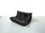 Mid-Century Modern French Togo 2-Seater Sofa in Black Leather attributed to Michel Ducaroy for Ligne Roset, 1970s For Sale - Image 3 of 12