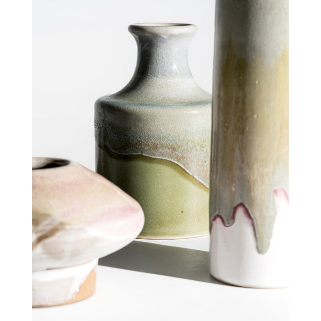 Organic Drip Glaze Ceramic Vases by Barbara Stehr, Germany, 1980s, Set of 3 For Sale - Image 4 of 18